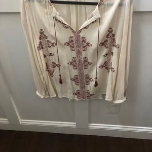 Lucky Brand long sleeve boho top